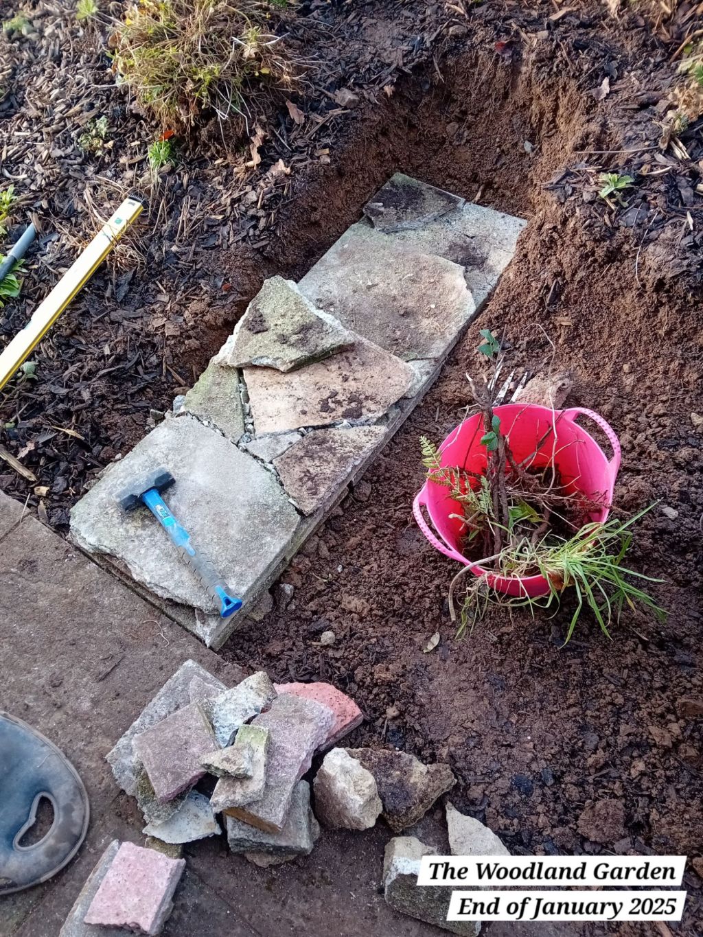 The start of the compost heap in The Woodland Garden and tidying up The&nbsp;Suntrap